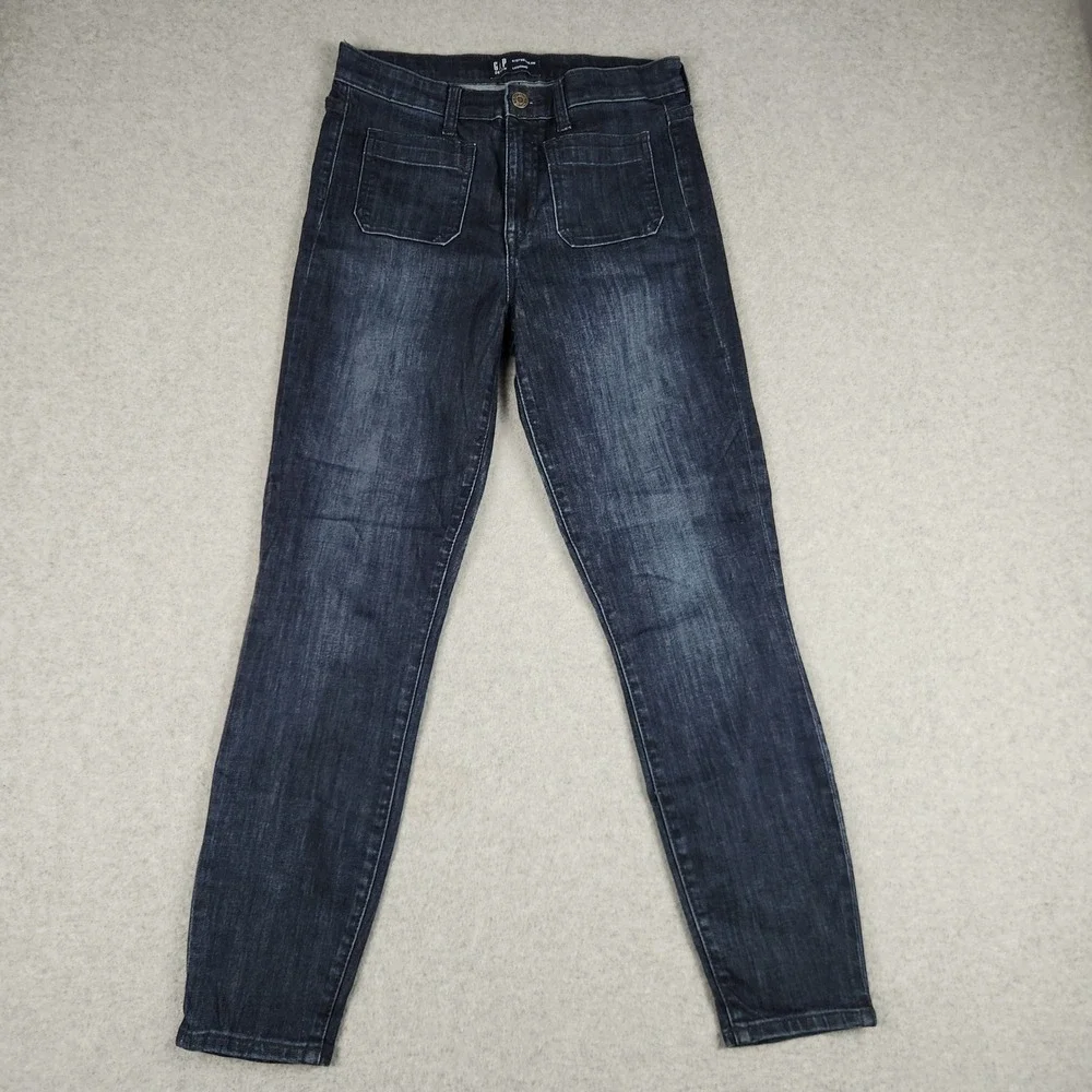 Gap Denim Legging Jeans Womens‎ 4/27 Blue Indigo Faded High Rise Y2K Streetwear